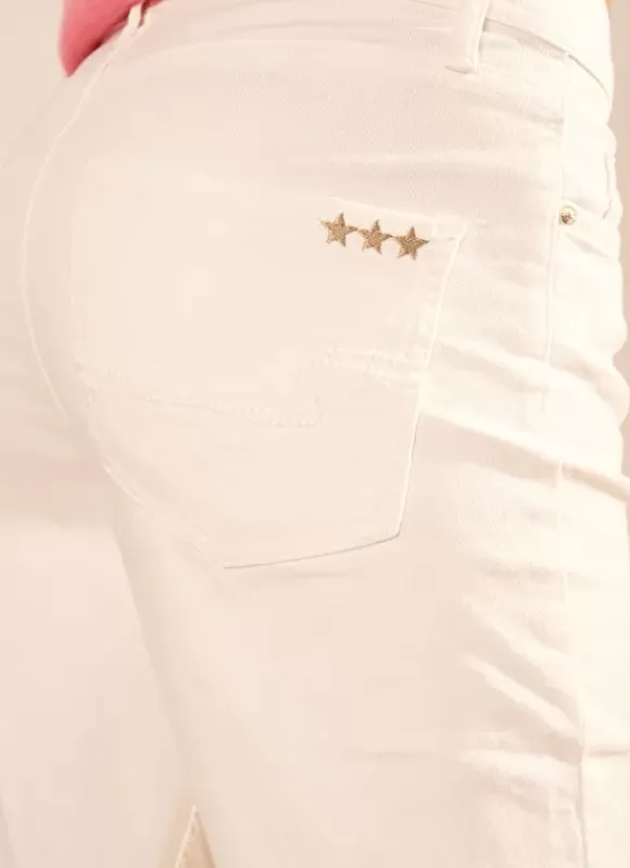 Jean Boyfriend A Cinq Poches Ecru Ben Sud Express