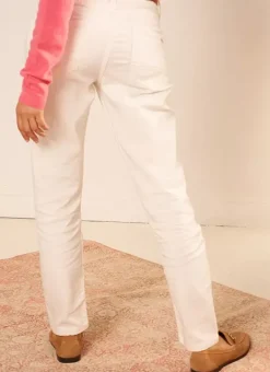 Jean Boyfriend A Cinq Poches Ecru Ben Sud Express