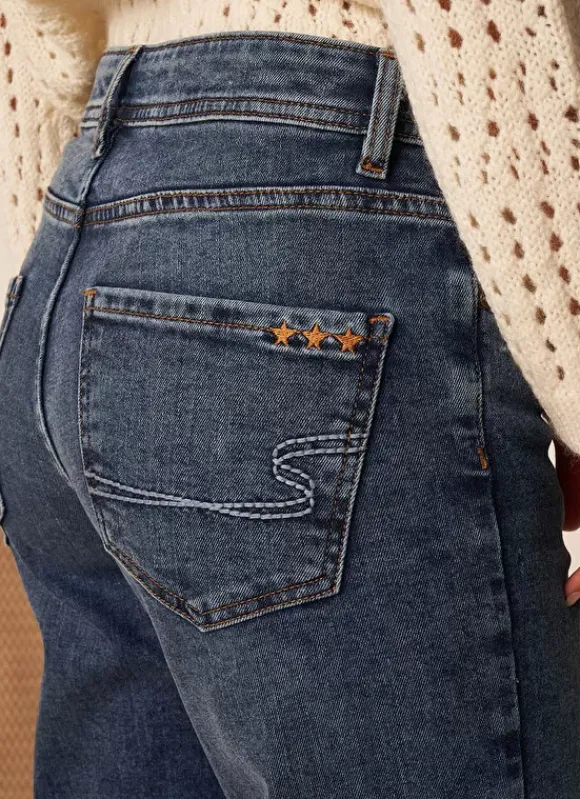 Jean Boyfriend A Cinq Poches Medium Dark Sto Ben Sud Express