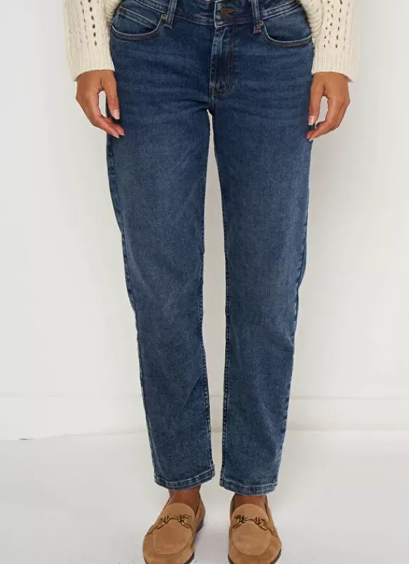 Jean Boyfriend A Cinq Poches Medium Dark Sto Ben Sud Express