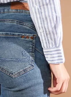 Jean Slim Cinq Poches Medium Dark Sto Stella Sud Express