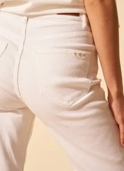 Jean Taille Haute Cinq Poches Ecru Debby Sud Express