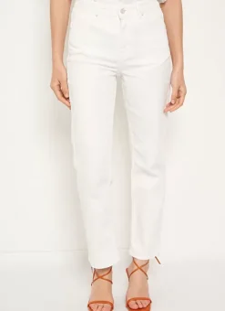Jean Taille Haute Cinq Poches Ecru Debby Sud Express