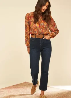 Jean Taille Haute Cinq Poches Dark Stone Debby Sud Express
