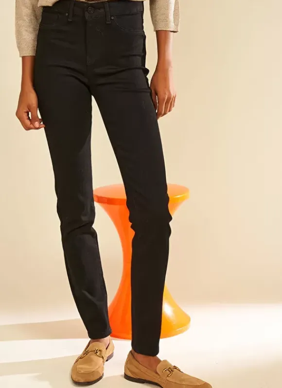 Jegging A Taille Medium Noir Jenny Sud Express