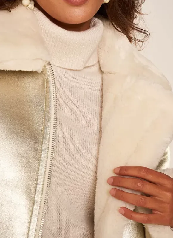 Manteau Court Dore Gold Marance Sud Express