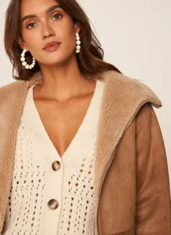 Manteau Fausse Fourrure Camel Myan Sud Express