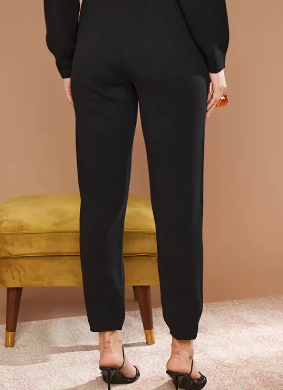 Pantalon 100% Cachemire Noir Perlou Sud Express