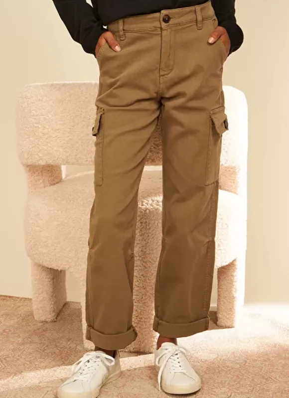 Pantalon Cargo Taille Haute Kaki Pargo Sud Express