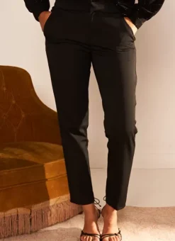 Pantalon De Ville Taille Elastiquee Noir Padisto Sud Express