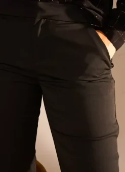 Pantalon De Ville Taille Elastiquee Noir Padisto Sud Express