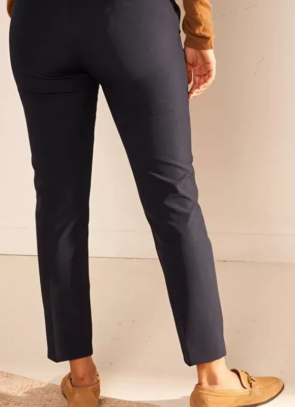 Pantalon De Ville Taille Elastiquee Marine Padisto Sud Express