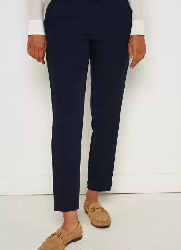 Pantalon De Ville Taille Elastiquee Marine Padisto Sud Express