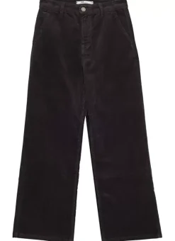 Pantalon Droit Taille Haute En Velours Cotele Plomb Passyla Sud Express