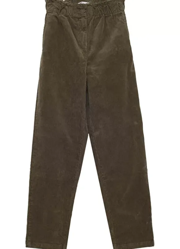 Pantalon En Velours Cotele, Coupe Carotte Kaki Parah Sud Express
