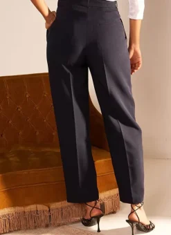 Pantalon Tailleur Taille Haute Marine Pasalta Sud Express