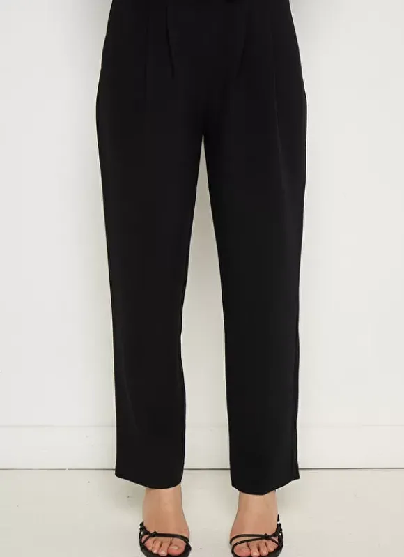 Pantalon Tailleur Taille Haute Noir Pasalta Sud Express