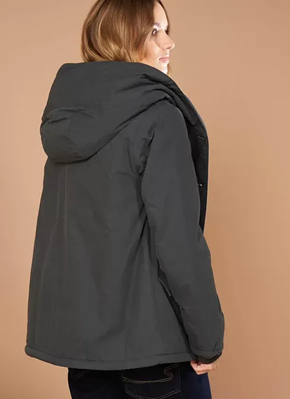 Parka A Capuche Plomb Vlasdi Sud Express