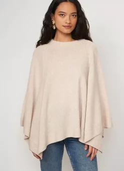 Poncho 100% Cachemire Beige Chine Paulo Sud Express