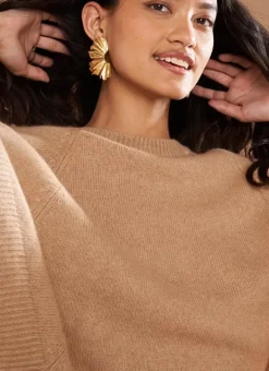 Poncho 100% Cachemire Camel Paulo Sud Express