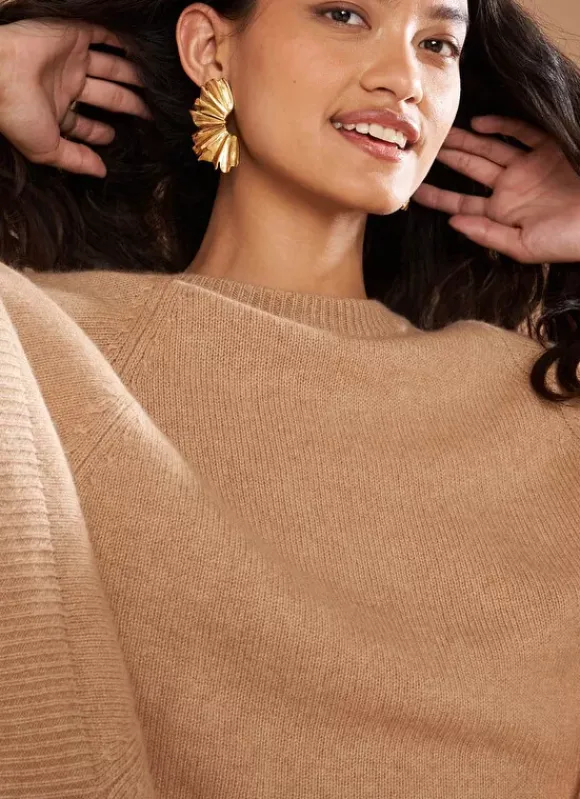 Poncho 100% Cachemire Camel Paulo Sud Express