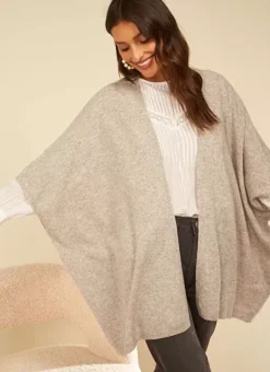 Poncho Long Et Ouvert Pur Cachemire Perle Chine Gwenaelle Sud Express