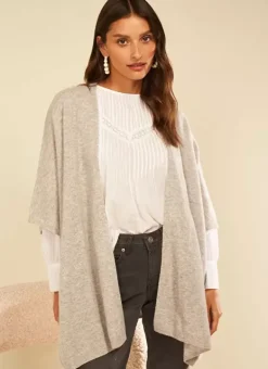 Poncho Long Et Ouvert Pur Cachemire Perle Chine Gwenaelle Sud Express