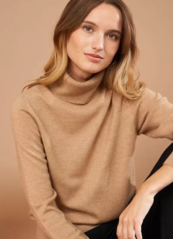 Pull A Col Montant Camel Missy Sud Express