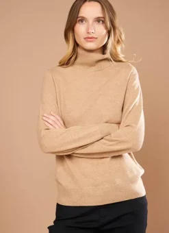 Pull A Col Montant Camel Missy Sud Express