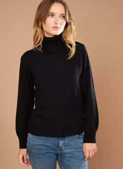 Pull A Col Montant Noir Missy Sud Express