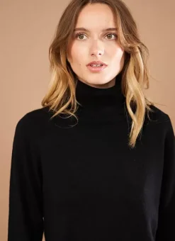 Pull A Col Montant Noir Missy Sud Express