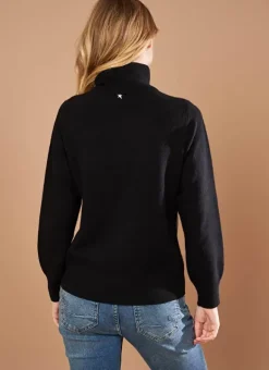 Pull A Col Montant Noir Missy Sud Express