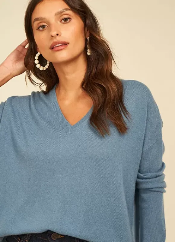 Pull Au Volume Oversize Et A Manches Longues Pres Du Corps Denim Monjoe Sud Express