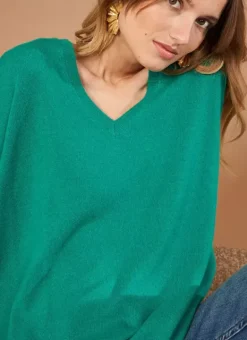 Pull Au Volume Oversize Et A Manches Longues Pres Du Corps Vert Monjoe Sud Express
