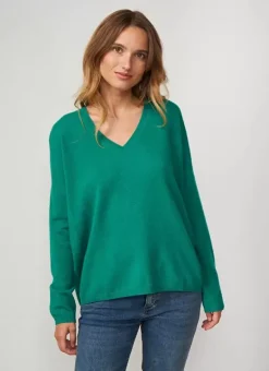 Pull Au Volume Oversize Et A Manches Longues Pres Du Corps Vert Monjoe Sud Express