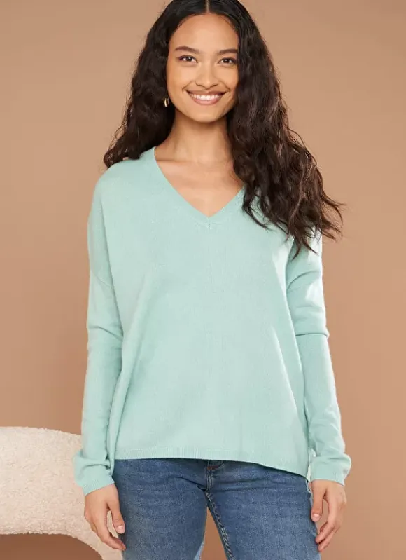 Pull Au Volume Oversize Et A Manches Longues Pres Du Corps Aqua Monjoe Sud Express