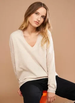 Pull Au Volume Oversize Et A Manches Longues Pres Du Corps Beige Chine Monjoe Sud Express