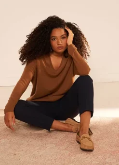Pull Au Volume Oversize Et A Manches Longues Pres Du Corps Caramel Monjoe Sud Express