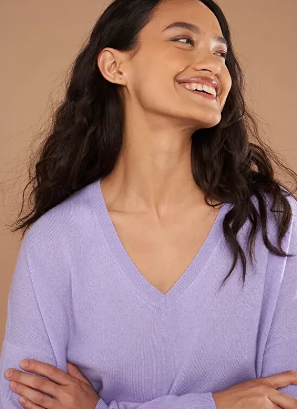Pull Au Volume Oversize Et A Manches Longues Pres Du Corps Lavande Monjoe Sud Express