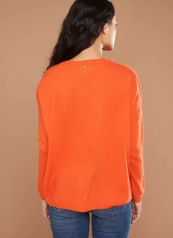 Pull Au Volume Oversize Et A Manches Longues Pres Du Corps Orange Monjoe Sud Express