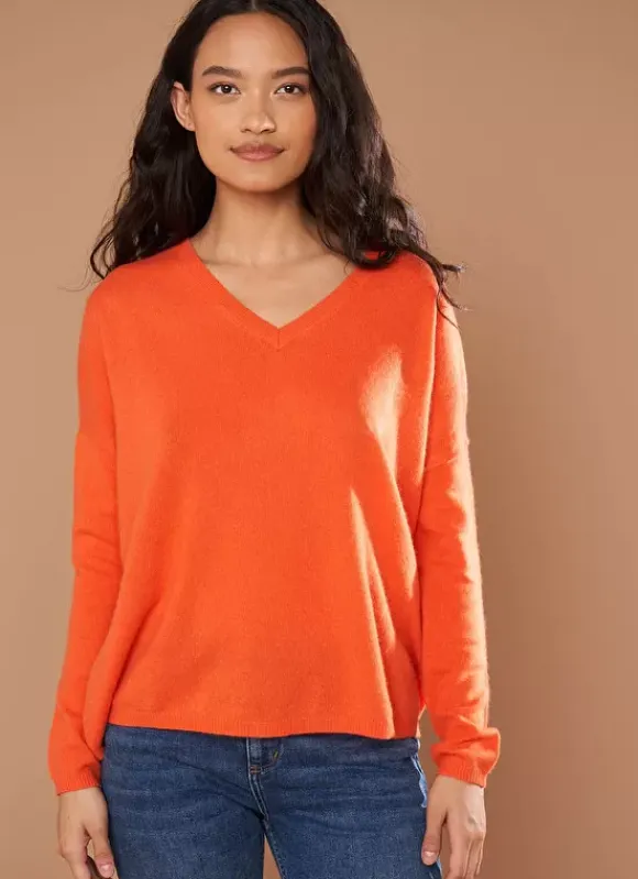 Pull Au Volume Oversize Et A Manches Longues Pres Du Corps Orange Monjoe Sud Express