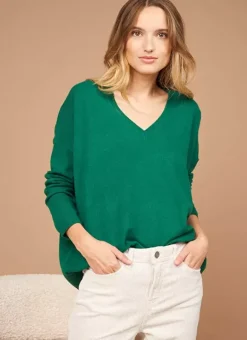 Pull Au Volume Oversize Et A Manches Longues Pres Du Corps Green Monjoe Sud Express