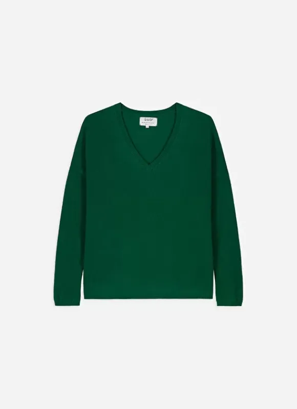 Pull Au Volume Oversize Et A Manches Longues Pres Du Corps Green Monjoe Sud Express