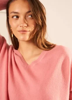 Pull Au Volume Oversize Et A Manches Longues Pres Du Corps Blush Monjoe Sud Express