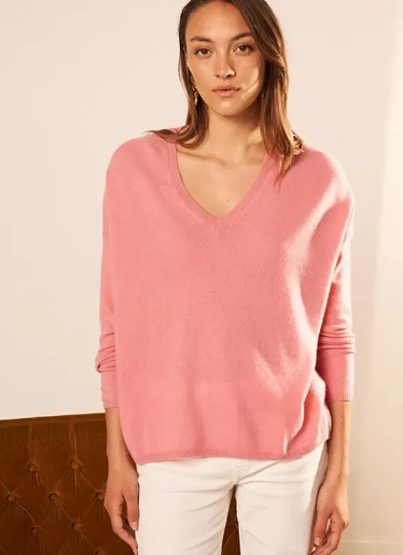 Pull Au Volume Oversize Et A Manches Longues Pres Du Corps Blush Monjoe Sud Express