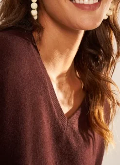 Pull Au Volume Oversize Et A Manches Longues Pres Du Corps Marron Monjoe Sud Express