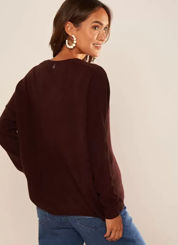 Pull Au Volume Oversize Et A Manches Longues Pres Du Corps Marron Monjoe Sud Express