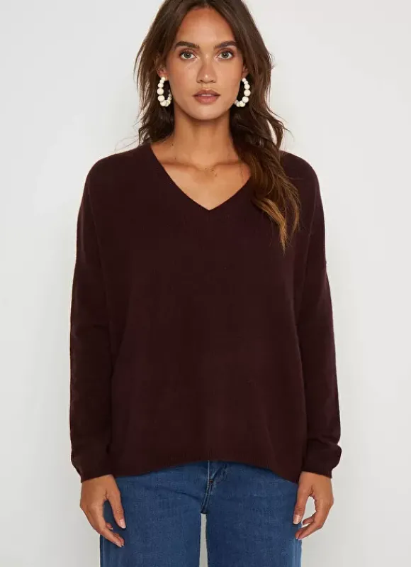 Pull Au Volume Oversize Et A Manches Longues Pres Du Corps Marron Monjoe Sud Express
