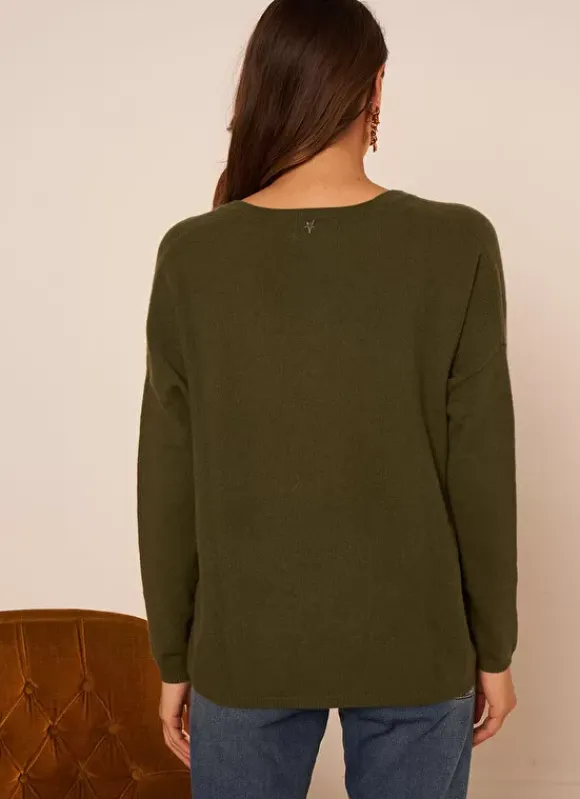 Pull Au Volume Oversize Et A Manches Longues Pres Du Corps Kaki Monjoe Sud Express