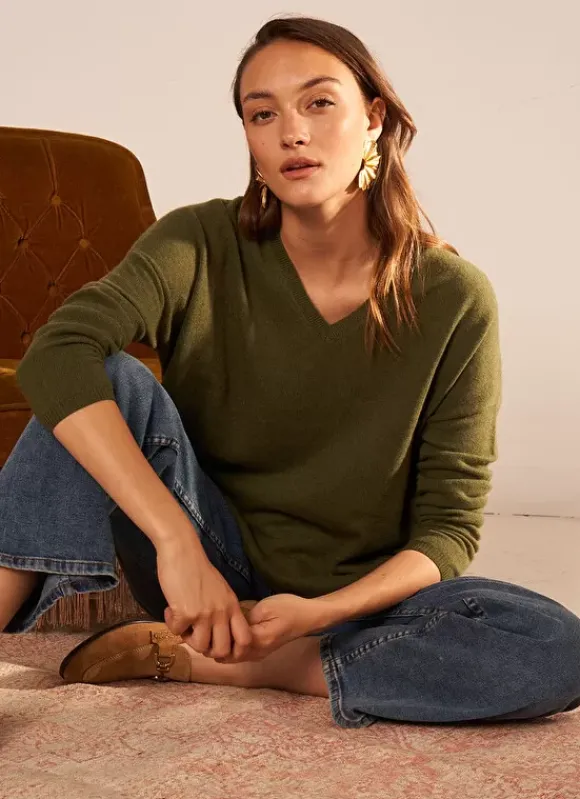 Pull Au Volume Oversize Et A Manches Longues Pres Du Corps Kaki Monjoe Sud Express